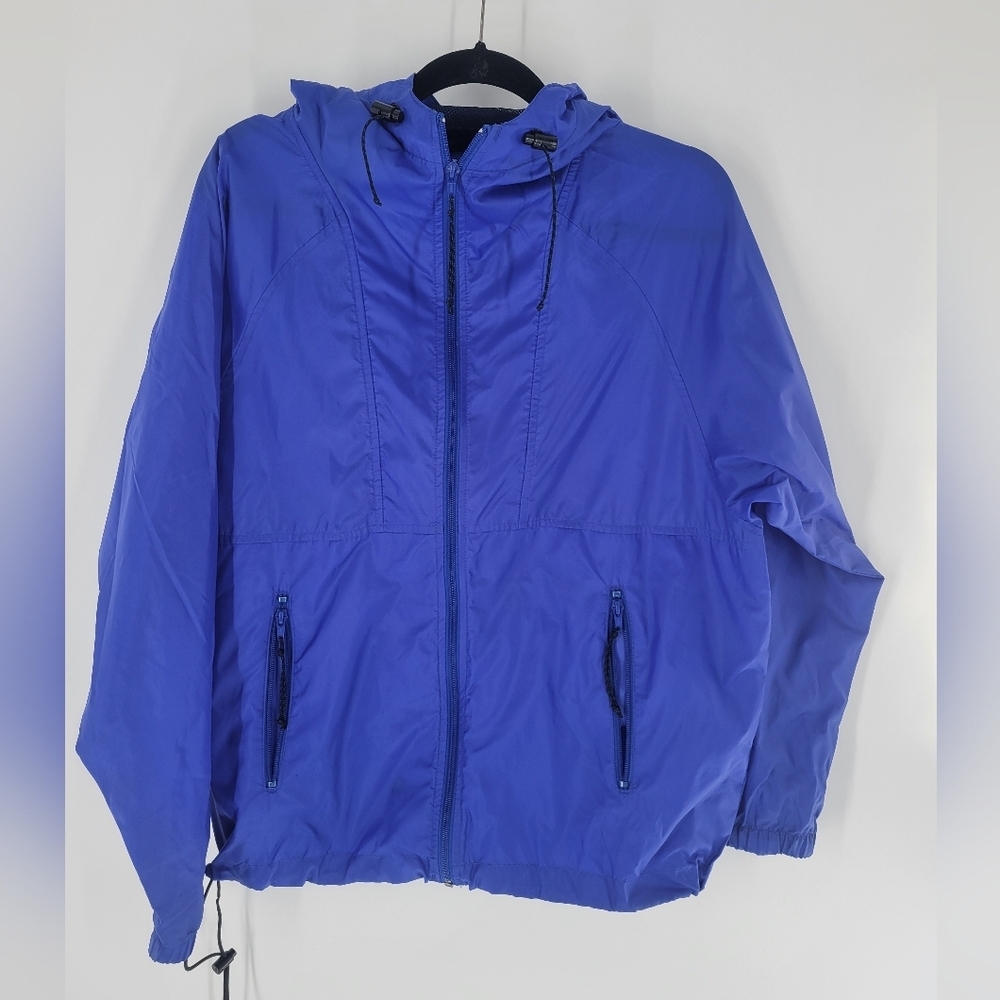 REI Nylon Windbreaker Jacket Men Size S Blue Full Zip